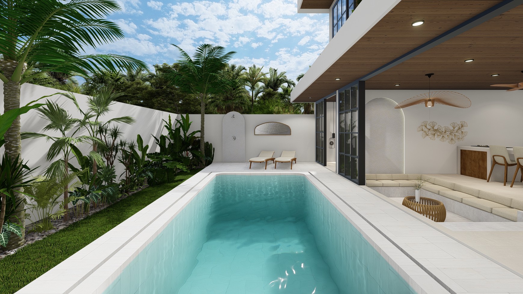 For Sale Leasehold - Brand new modern cozy villa in Kerobokan - Bali ( type Meridian 4 bedrooms )