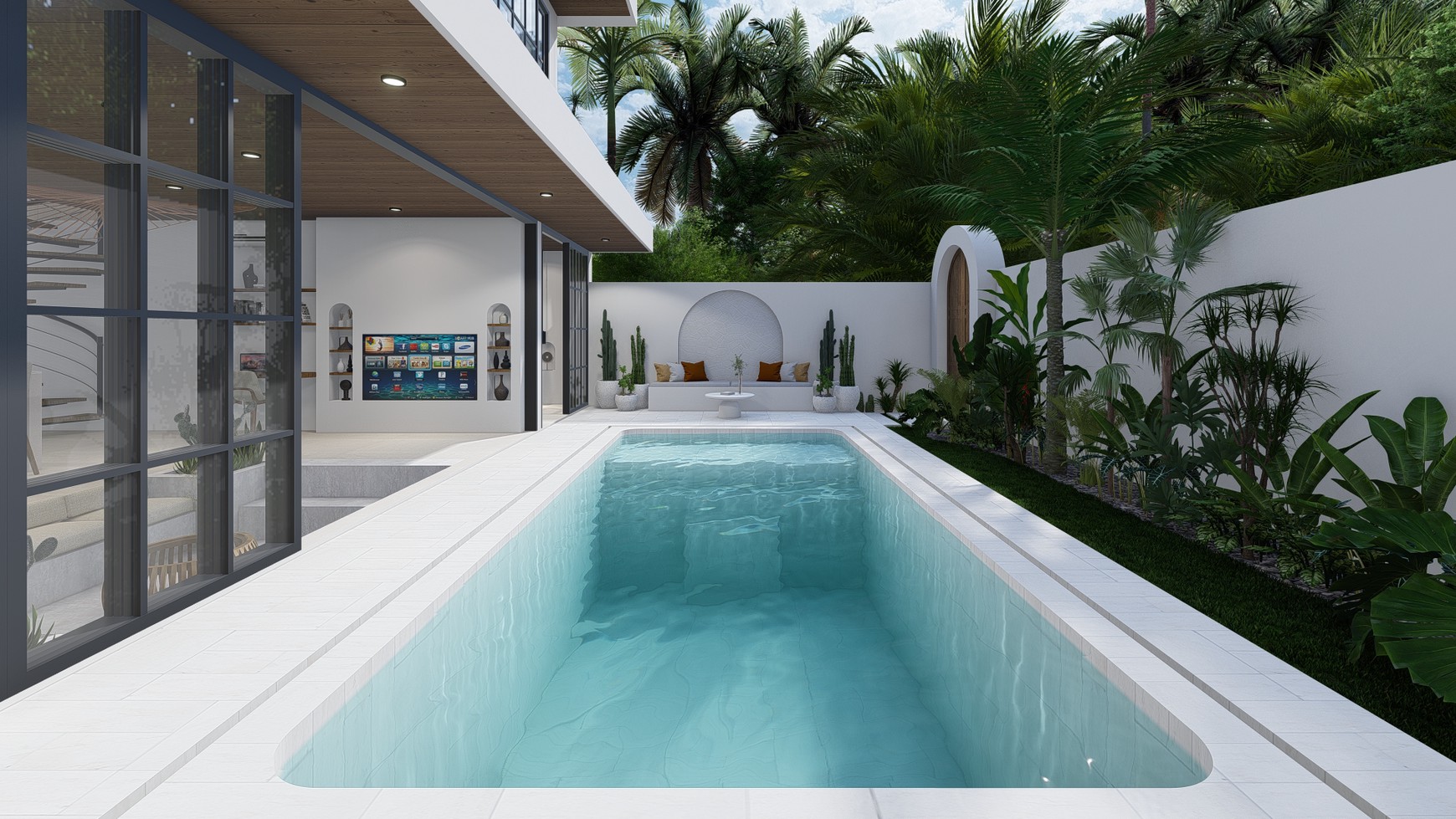 For Sale Leasehold - Brand new modern cozy villa in Kerobokan - Bali ( type Meridian 4 bedrooms )