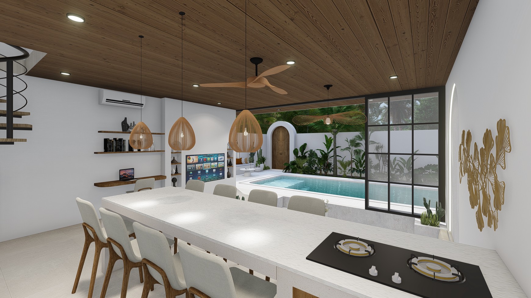 For Sale Leasehold - Brand new modern cozy villa in Kerobokan - Bali ( type Meridian 4 bedrooms )