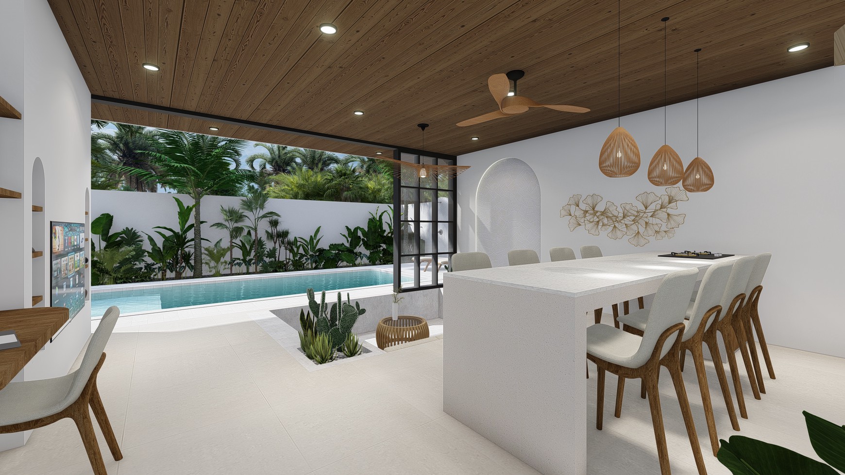 For Sale Leasehold - Brand new modern cozy villa in Kerobokan - Bali ( type Meridian 4 bedrooms )