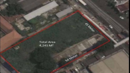 Dijual tanah komersial  bentuk kotak di Jakarta Pusat