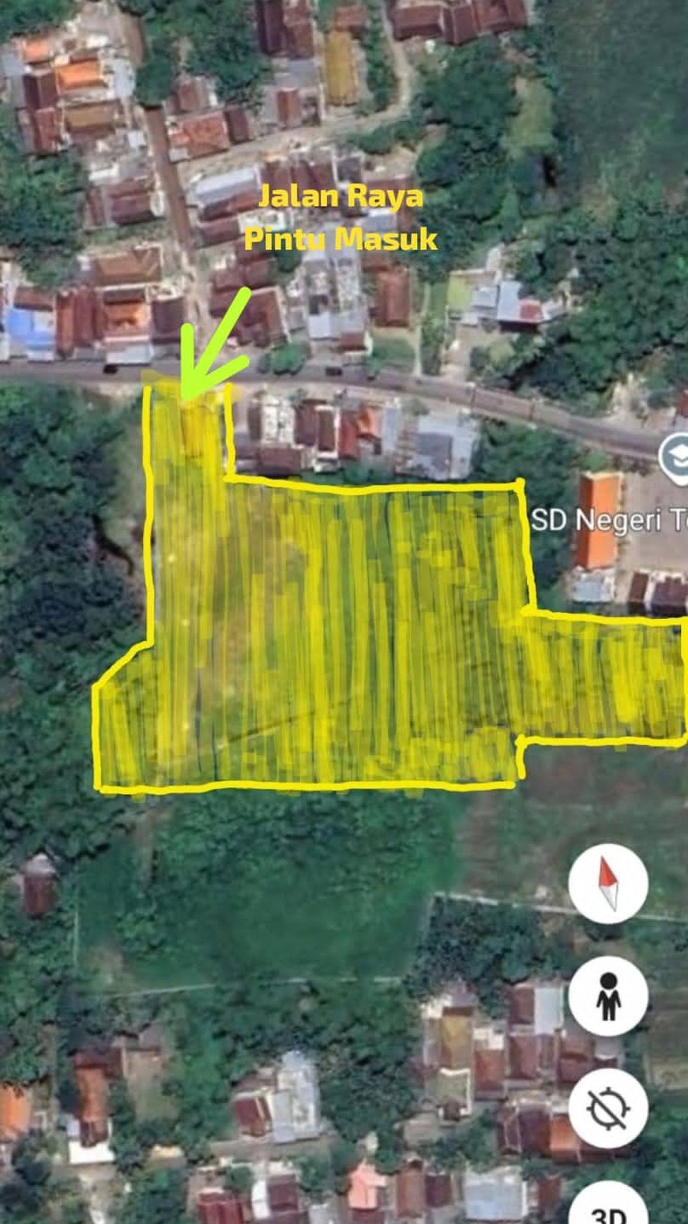 Dijual Tanah Kavling Jl Raya Kedamean Dawarblandong Gresik