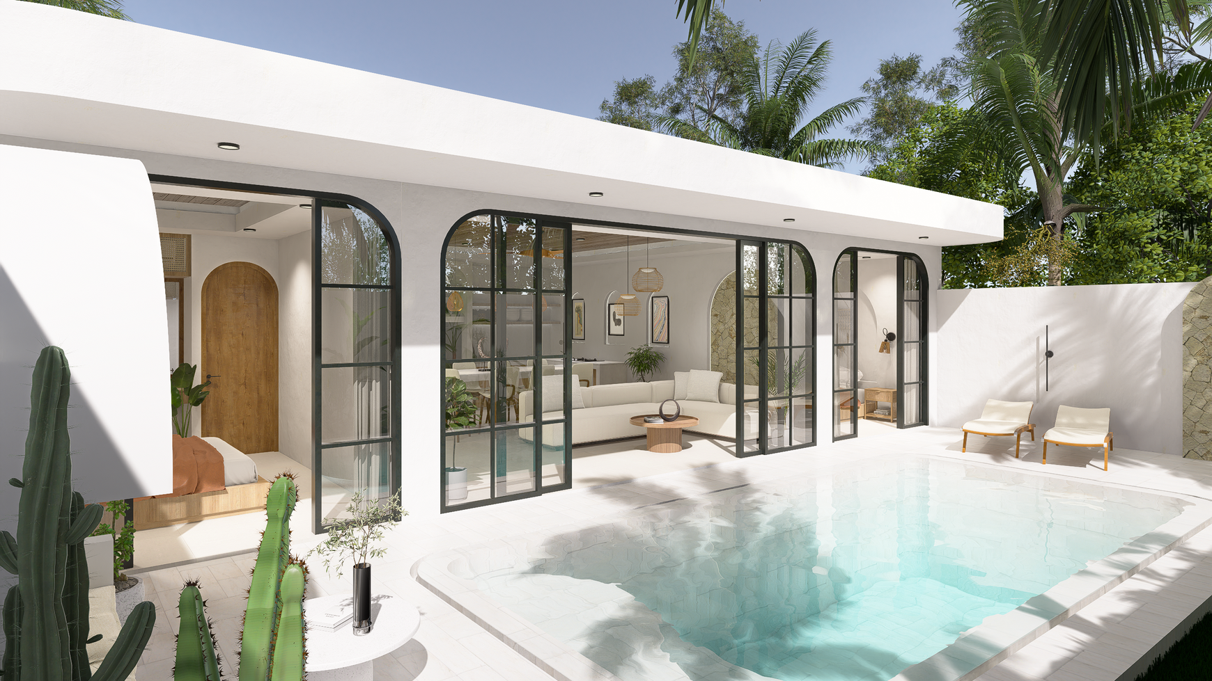 For Sale Leasehold - Brand new modern cozy villa in Kerobokan - Bali ( type Maximus 2 bedrooms )
