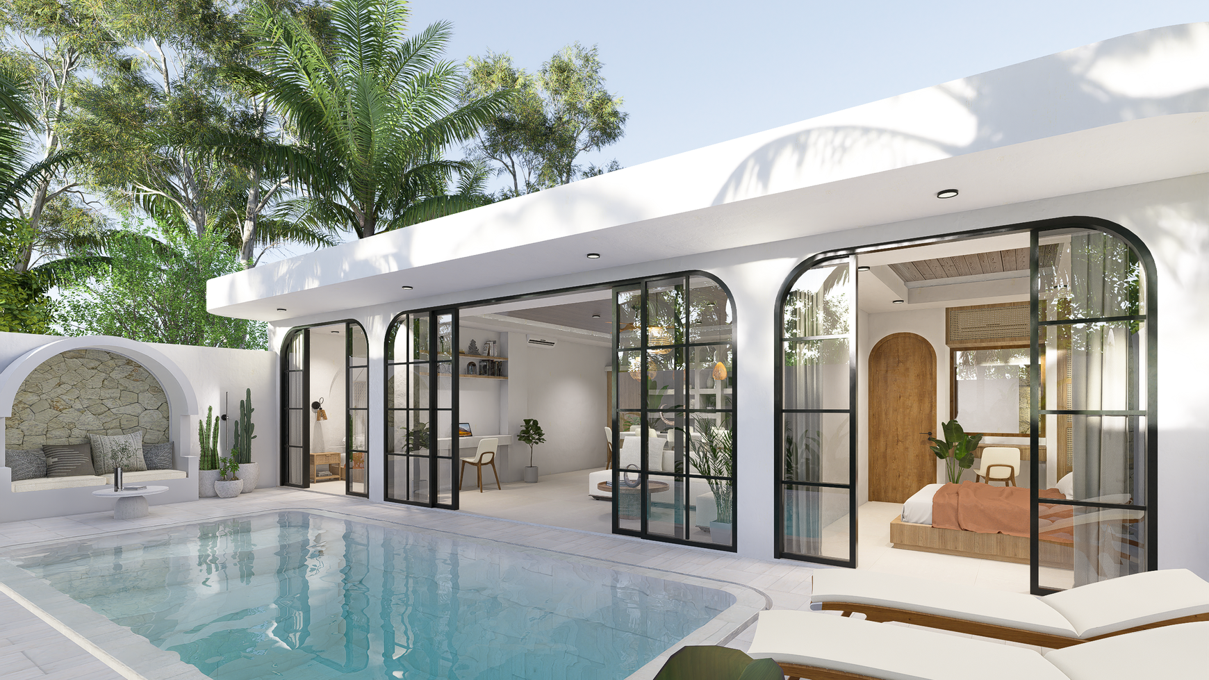 For Sale Leasehold - Brand new modern cozy villa in Kerobokan - Bali ( type Maximus 2 bedrooms )