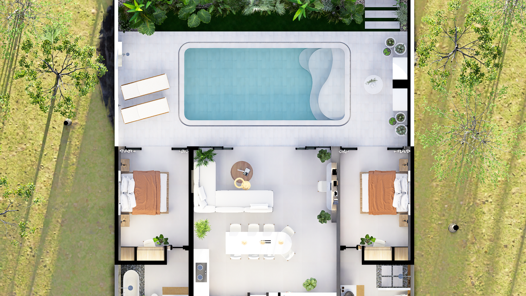 For Sale Leasehold - Brand new modern cozy villa in Kerobokan - Bali ( type Maximus 2 bedrooms )