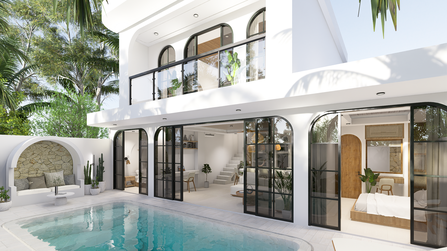 For Sale Leasehold - Brand new modern cozy villa in Kerobokan - Bali ( type Maximus 2 bedrooms )