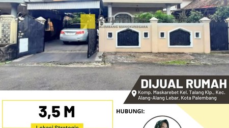 dijual cepat rumah mewah di maskerebet palembang