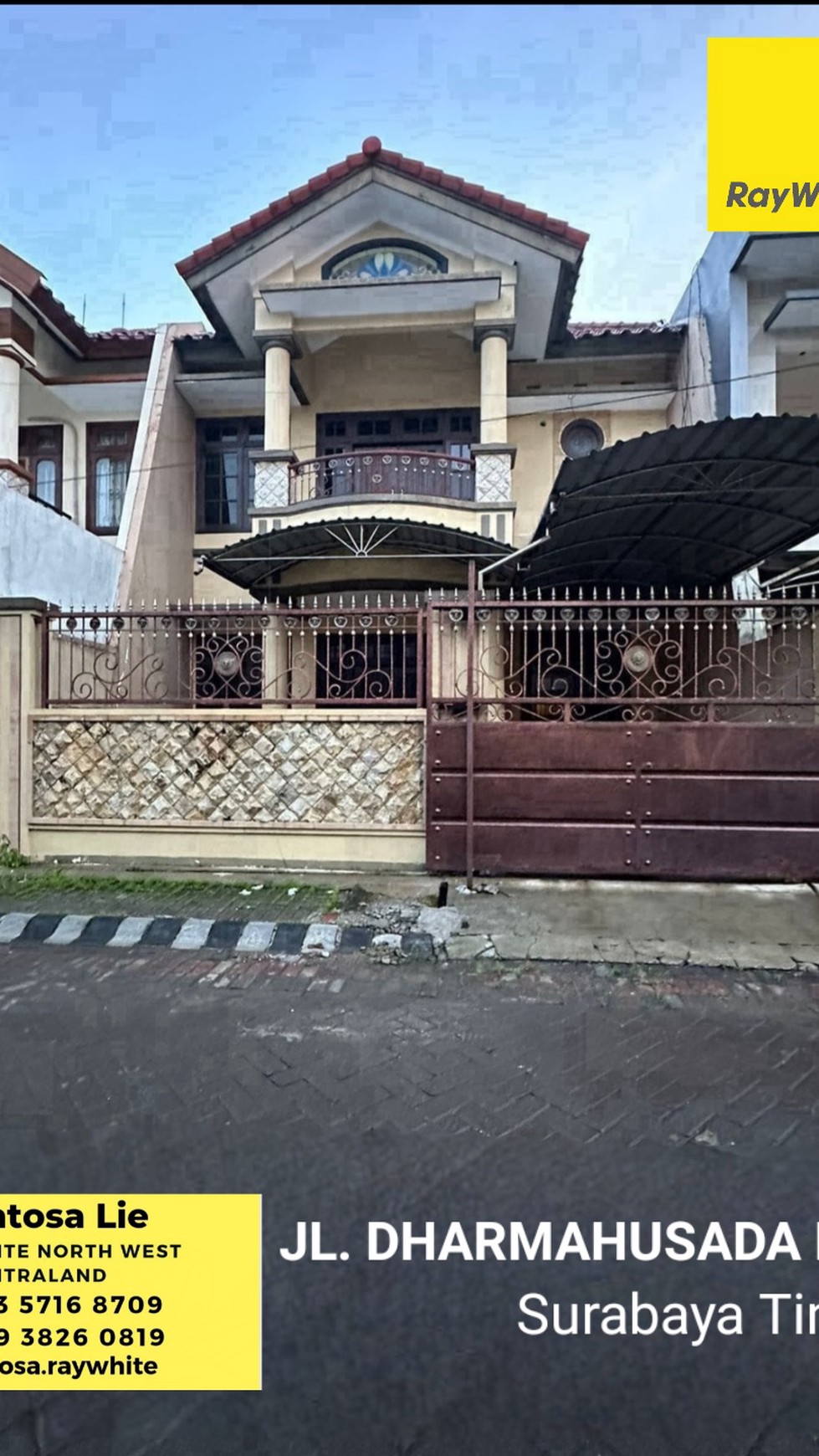 1 Man Luas Rumah Dharmahusada Mas - Mulyosari - Sutorejo- Pakuwon City Dekat Xin Zhong, Sma Gloria, Galaxy Mall
