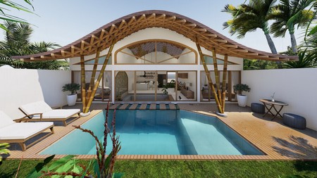 For Sale Leasehold - Unique tropical bamboo villa 2 bedrooms in Kerobokan - Bali