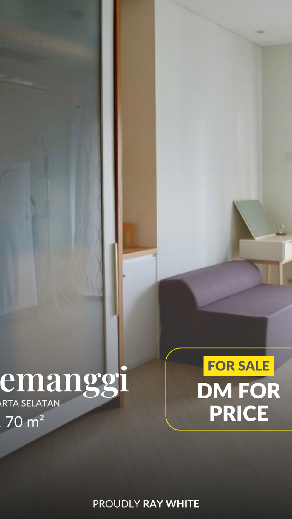 Dijual Apartment Taman Sari Semanggi 2 BR Tower B, Setiabudi, Jakarta Selatan