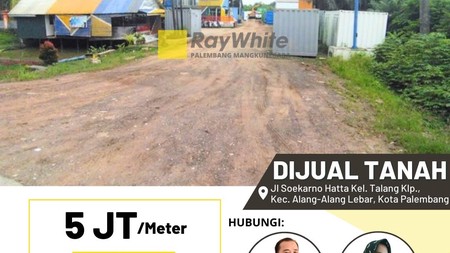 Dijual Cepat Tanah di Jl Soekarno Hatta Kota Palembang