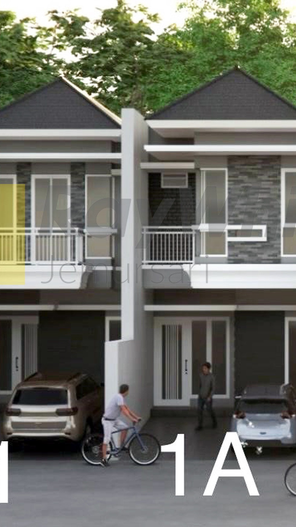 Rumah Baru Gress di Jemursari Selatan, 2 Lantai, Minimalis, Ready 2 unit Jejer lho... !!!