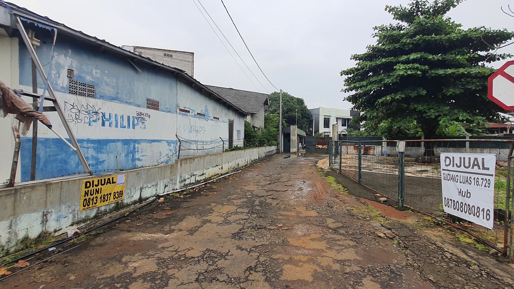 Ex Pabrik Gudang  Hanya Harga Tanah di Jl.Raya Thole Iskandar Sukmajaya Depok 