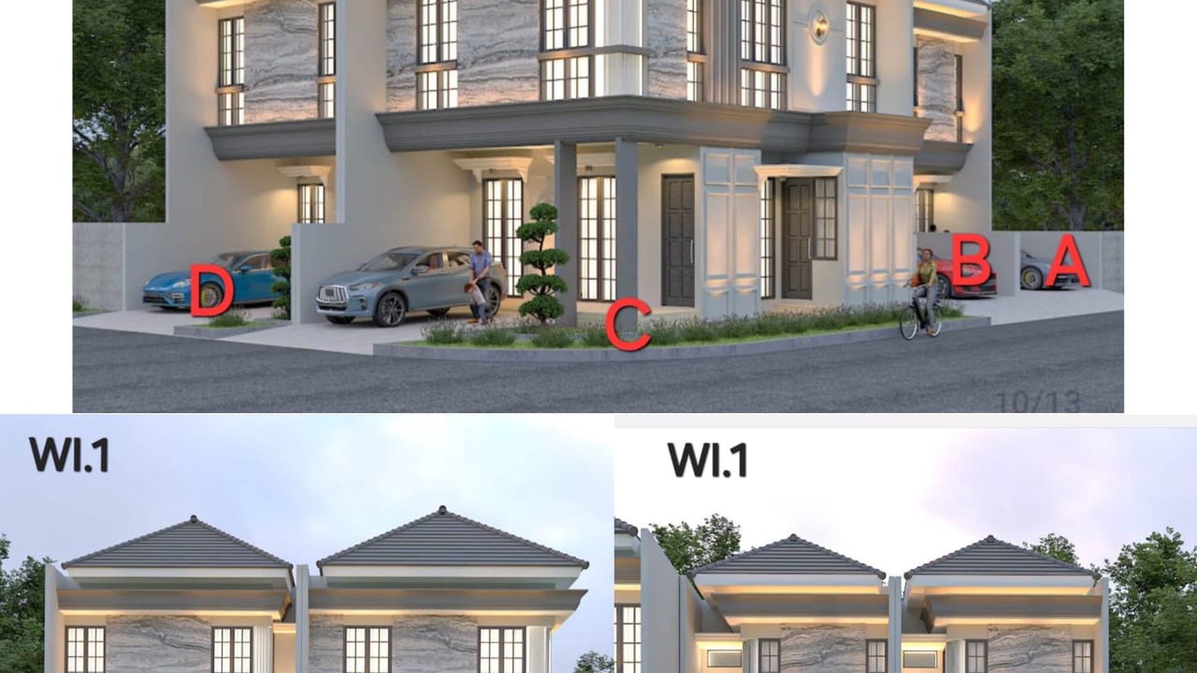 DIJUAL RUMAH PONDOK INDAH SURABAYA BARAT BARU GRESS 1M-AN