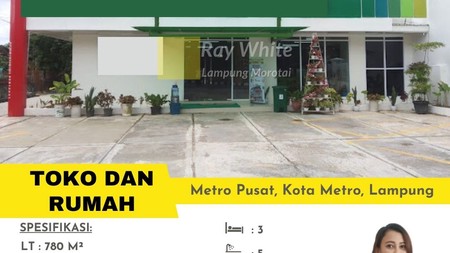 di jual bangunan usaha dan rumah di metro