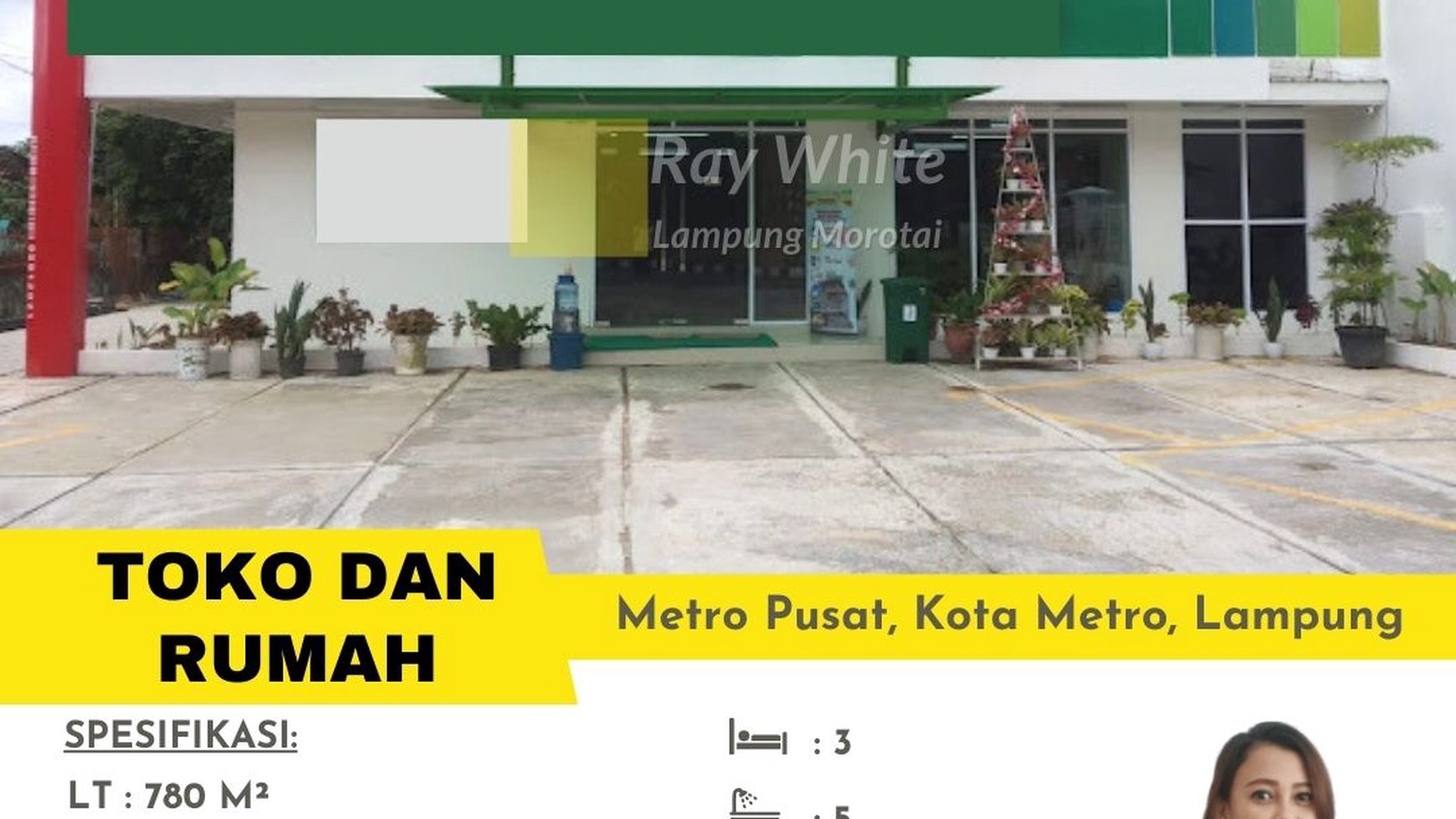 di jual bangunan usaha dan rumah di metro