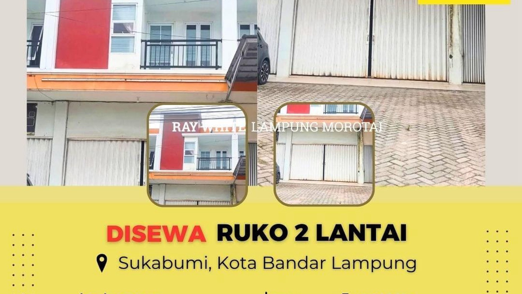 Disewakan ruko 2 lantai di daerah sukabumi