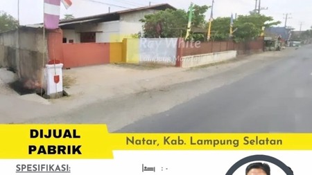 Dijual Pabrik+Gudang Natar, Lampung Selatan