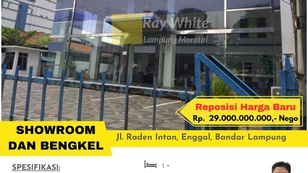 Dijual Showroom di Jalan Utama Tanjung Karang Pusat
