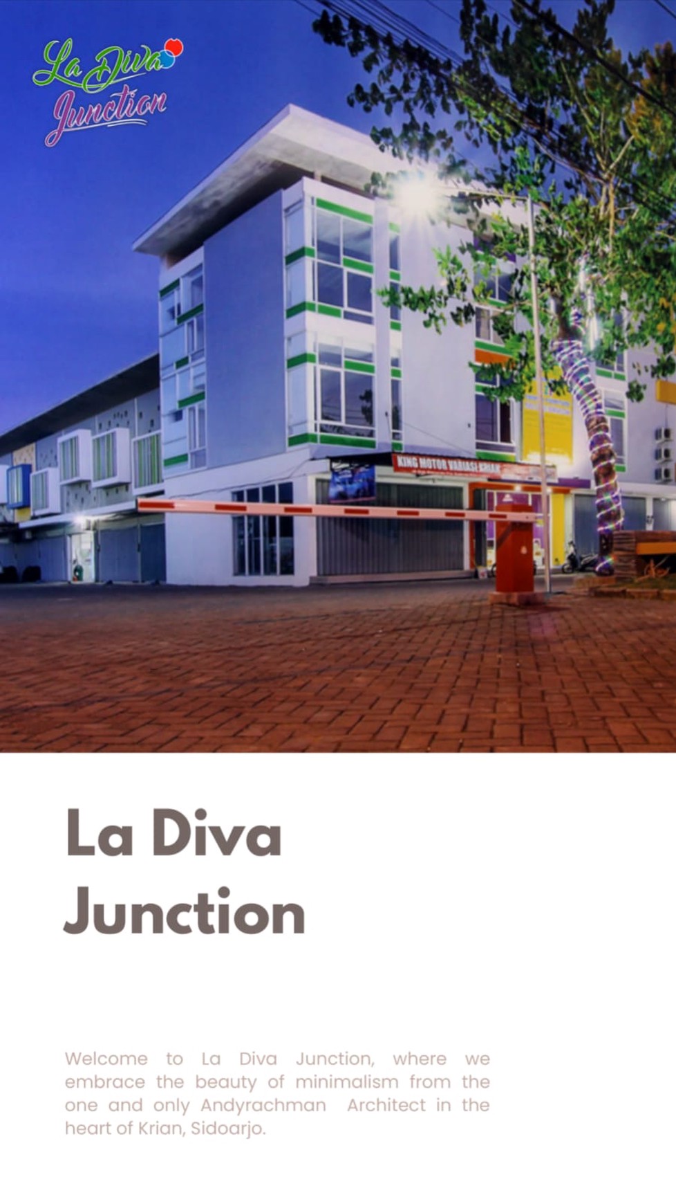Dijual Ruko Baru 3Lantai di komplek Ladiva Junction by pas Krian, Sidoarjo