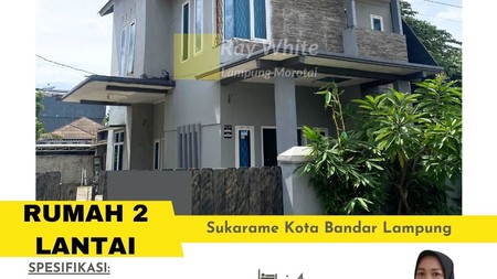 Rumah 2 lantai Dekat Kampus UIN Raden Intan Lampung dijual cepat