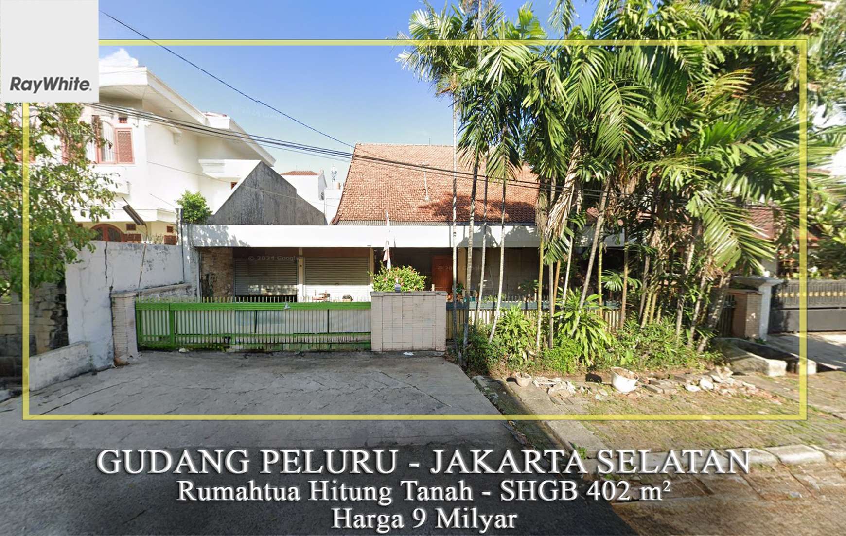 FOR SALE Rumahtua Hitung Tanah di Gudang Peluru Tebet Jakarta Selatan