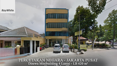FOR LEASE Gedung / Ruko Gandeng 4 Lantai di Percetakan Negara Salemba Tengah Jakarta Pusat
