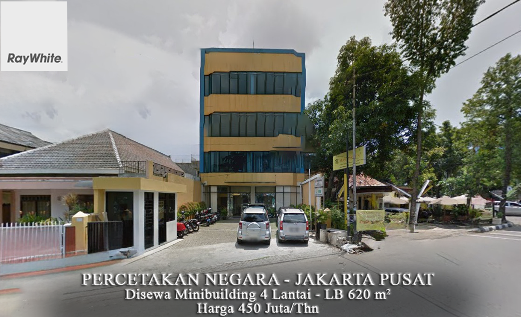 FOR LEASE Gedung / Ruko Gandeng 4 Lantai di Percetakan Negara Salemba Tengah Jakarta Pusat