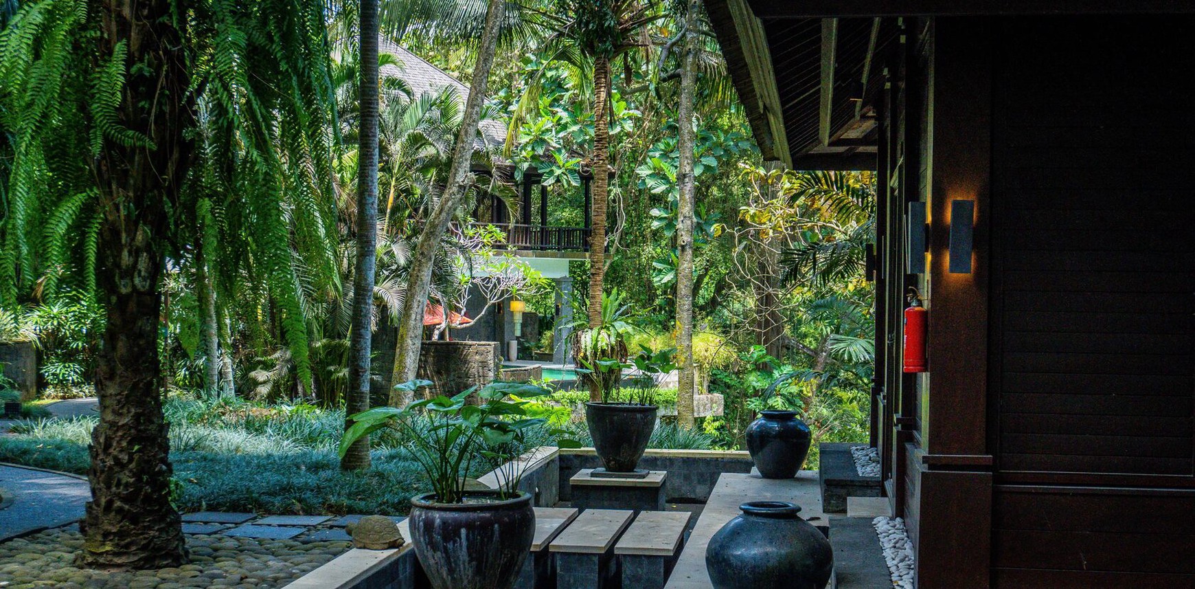 For Sale Freehold and Leasehold beautiful estate villa overlooks a tropical river and surrounded by rice fields and lush jungle close to Canggu , Bali