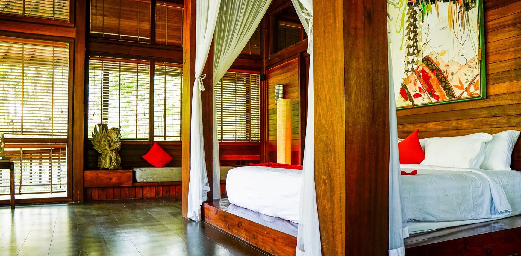 For Sale Freehold and Leasehold beautiful estate villa overlooks a tropical river and surrounded by rice fields and lush jungle close to Canggu , Bali