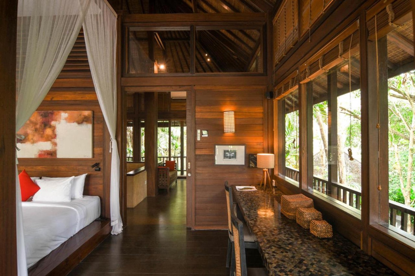 For Sale Freehold and Leasehold beautiful estate villa overlooks a tropical river and surrounded by rice fields and lush jungle close to Canggu , Bali