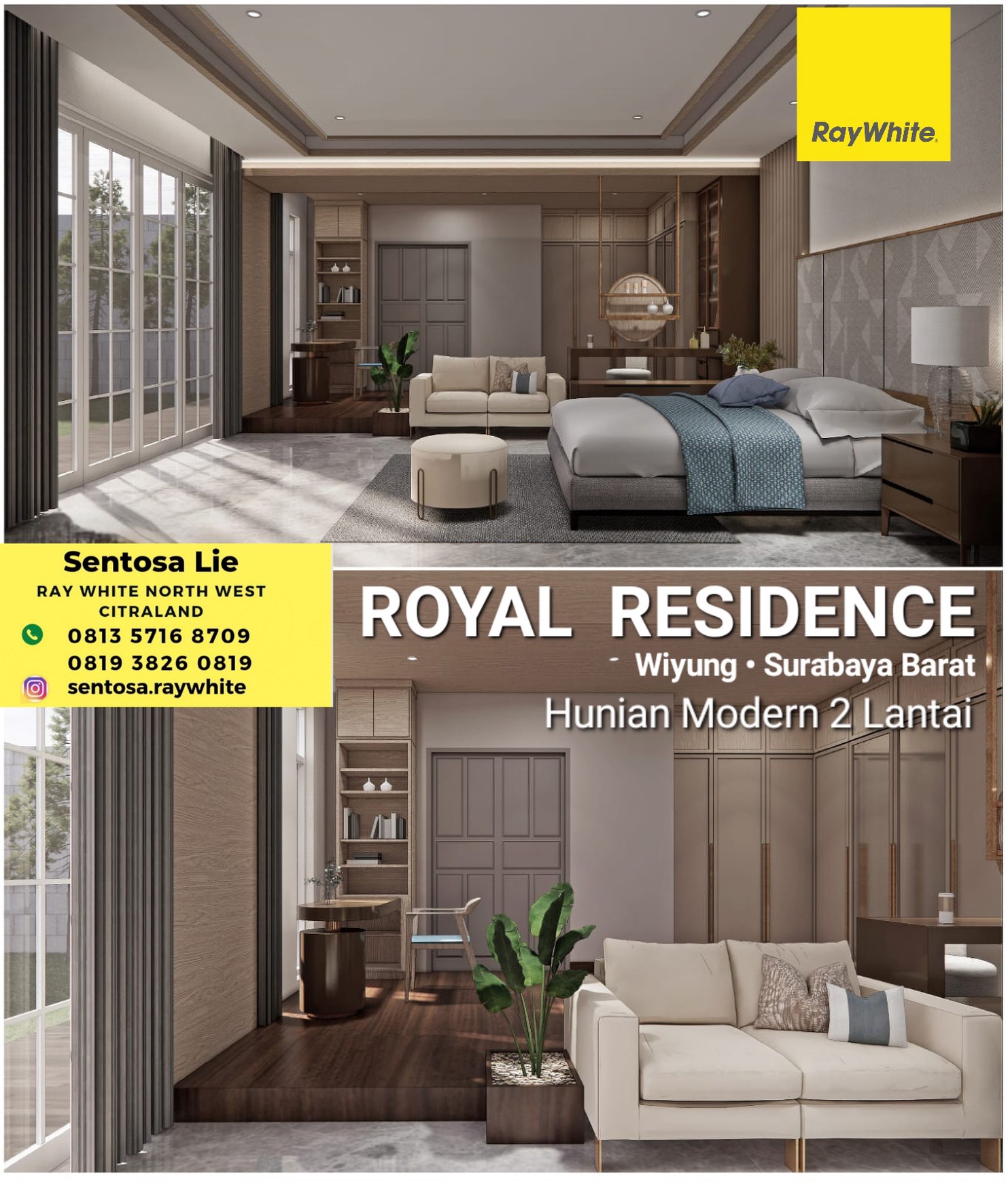 Dijual Rumah Baru Royal Residence Raya Luar Cluster Bonus Semi Furnished Dekat Citraland, Pakuwon Indah , Graha Family