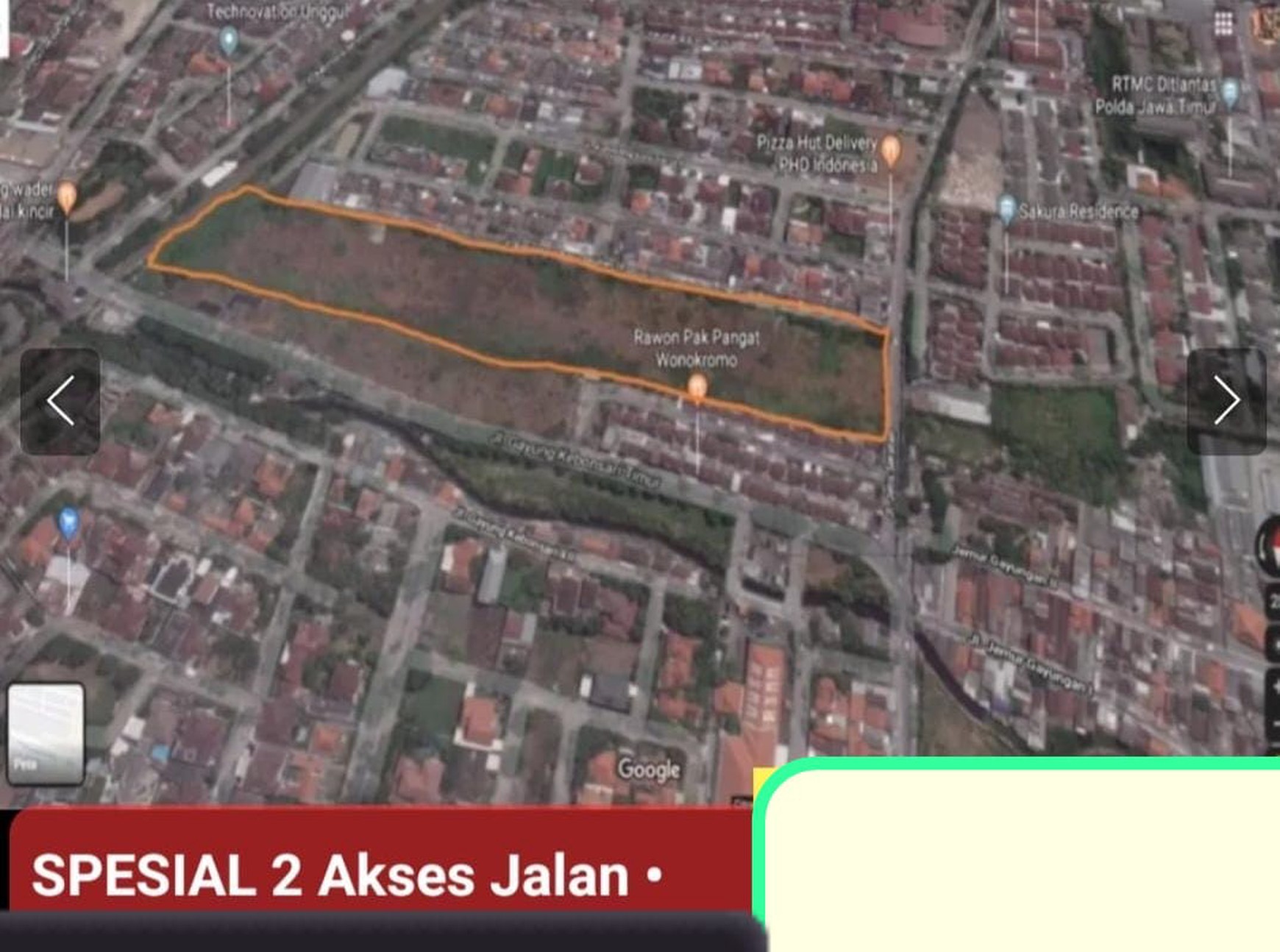 LANGKA ..3,6 Ha Tanah /Kavling SURABAYA SELATAN hanya Rp.10 jt/m2 Nego sampai Deal
