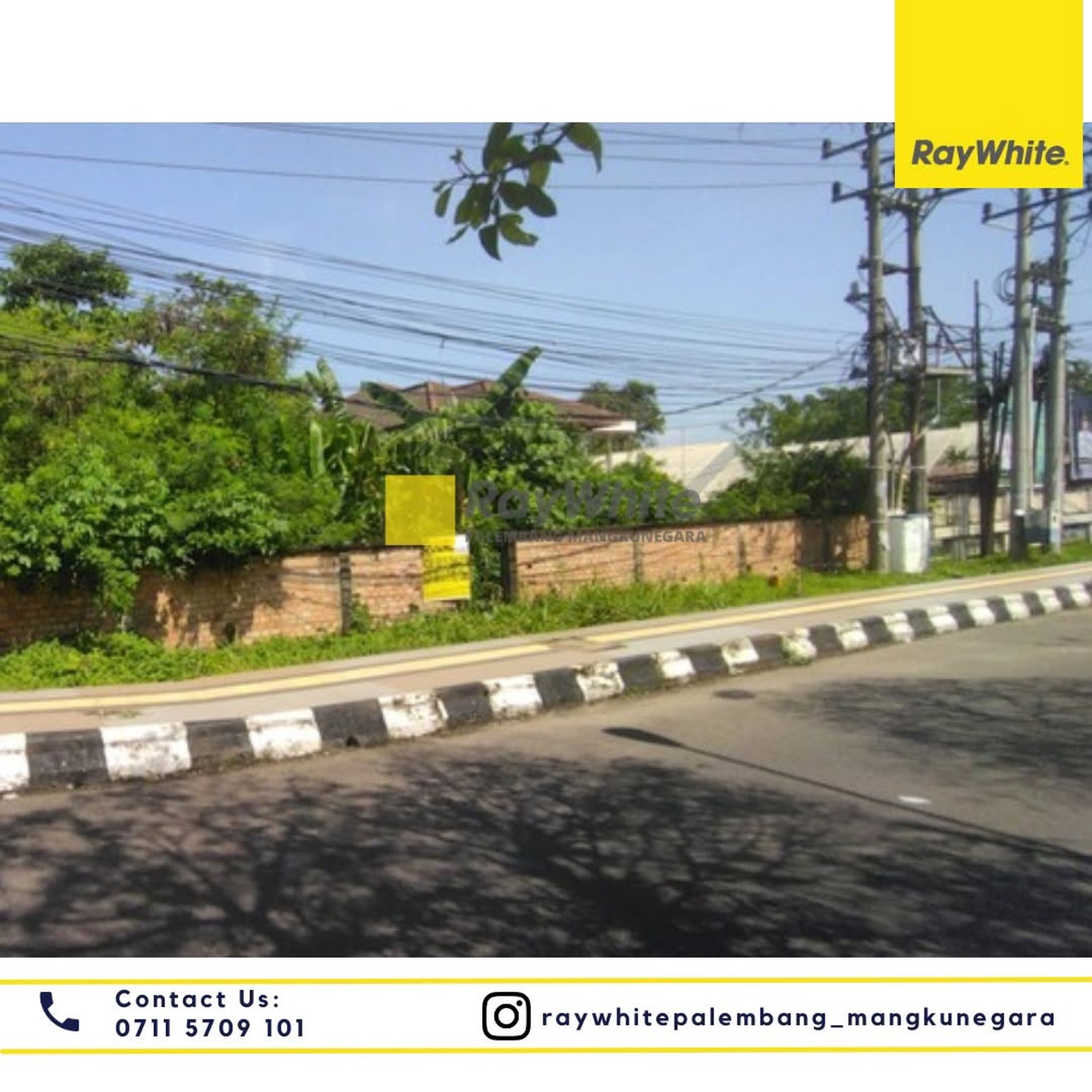 Dijual Cepat Tanah strategis di pusat Kota Palembang di Jl Demang Lebar Daun