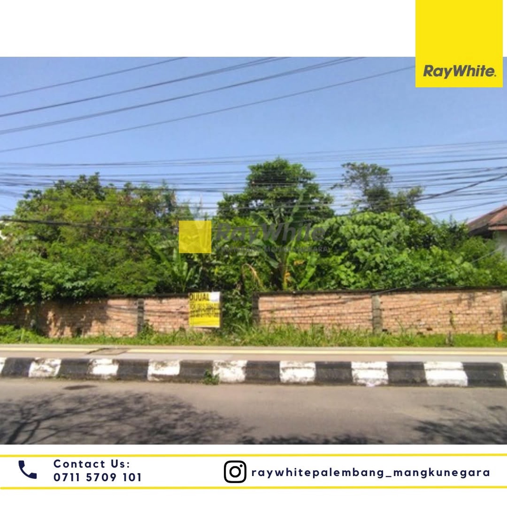 Dijual Cepat Tanah strategis di pusat Kota Palembang di Jl Demang Lebar Daun