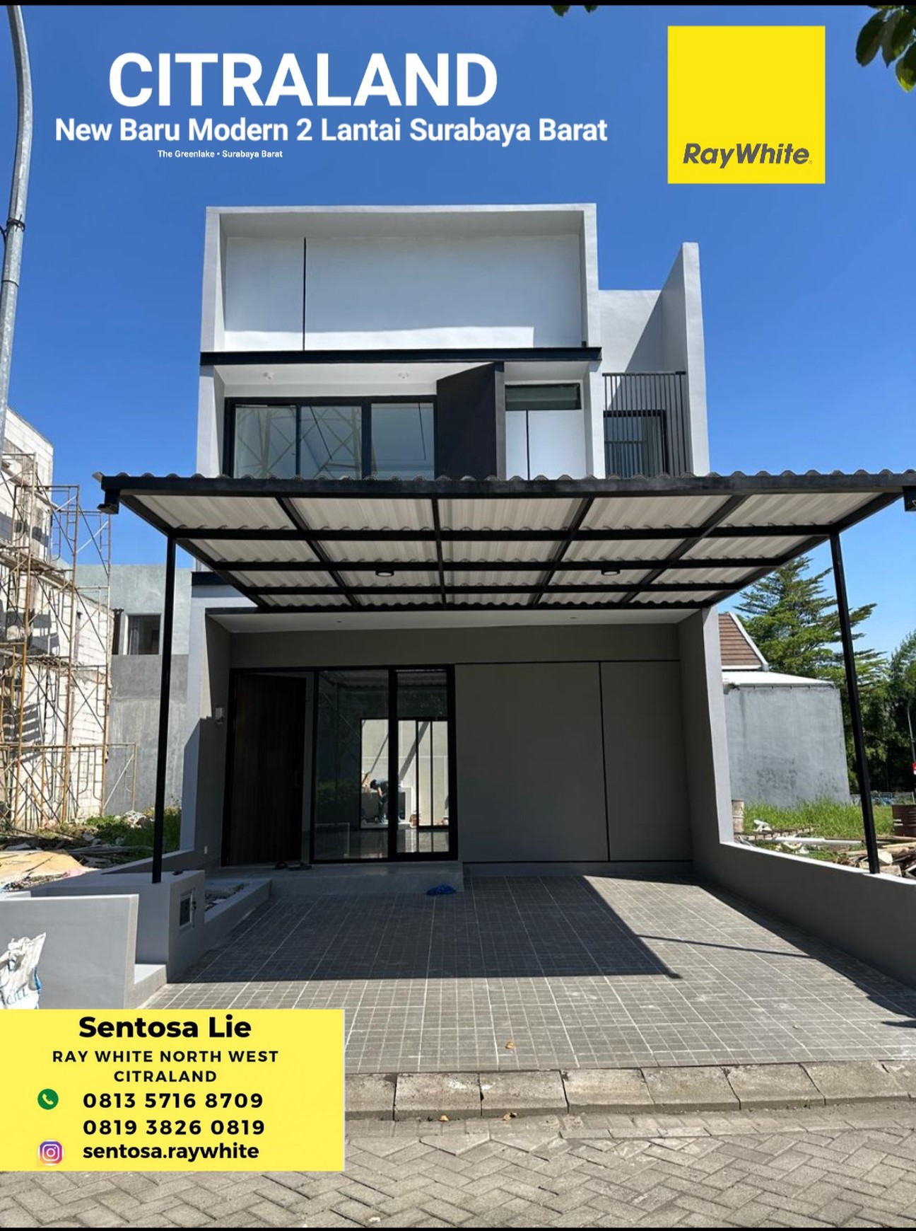 Murah Rp.2 Milyar-an Rumah Dijual The Greenlake Citraland Surabaya Dekat Pakuwon Indah, Royal Residence, Dian Istana, Wisata Bukit Mas