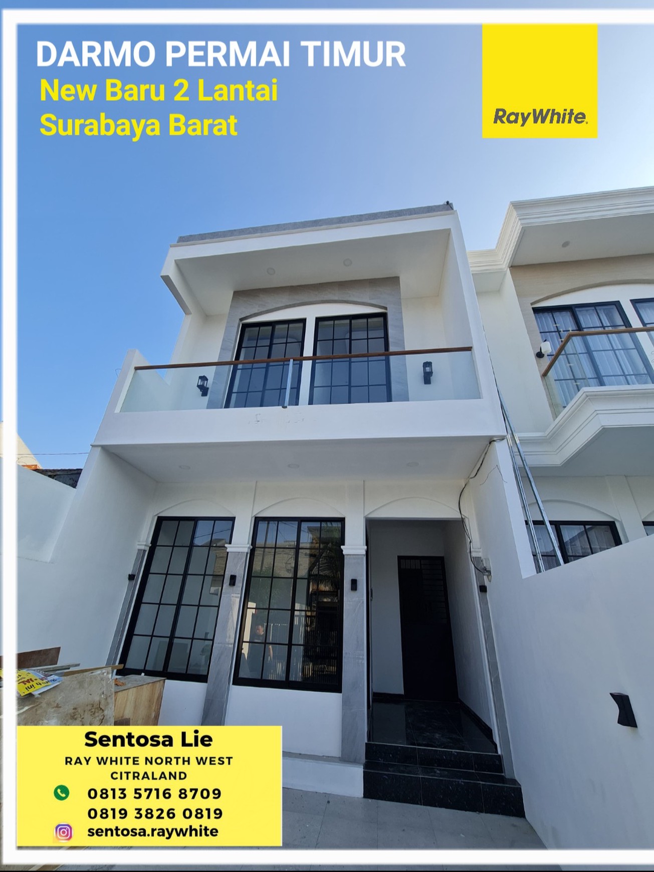 MURAH Rp.2 Milyar-an Rumah Dijual Rumah Baru Darmo Permai Timur Surabaya Dekat Pakuwon Indah, Royal Residence, Dian Istana, Wisata Bukit Mas