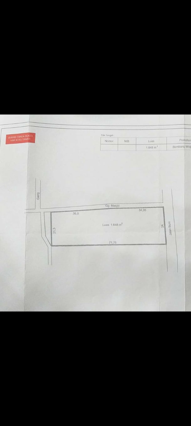 Tanah dijual murah daerah Cipayung Jakarta Timur, cocok utk cluster rumah