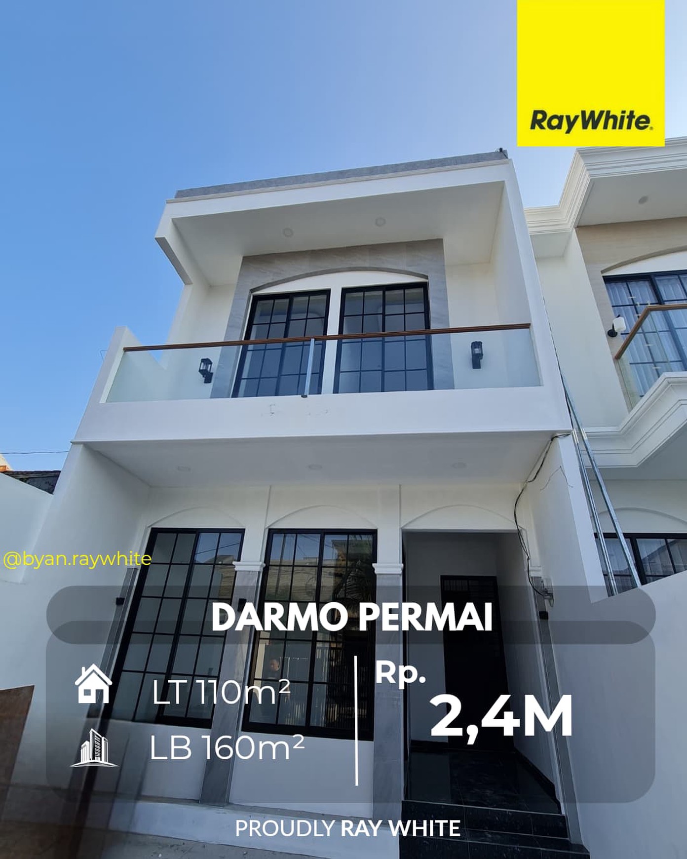 DIJUAL RUMAH BARU MINIMALIS - DARMO PERMAI TIMUR