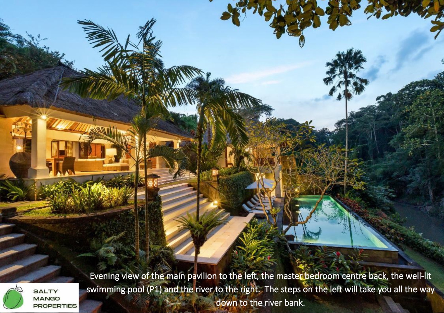 Freehold - Timeless Luxury Villa Estate Overlooking the River in Cepaka, Bali