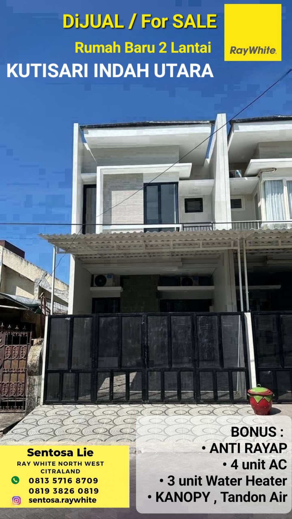 Dijual Rumah Baru Kutisari Indah Utara Surabaya Area Tenggilis Mejoyo Ubaya - Siwalankerto - Jemur Andayani - Promo Bebas Bphtb
