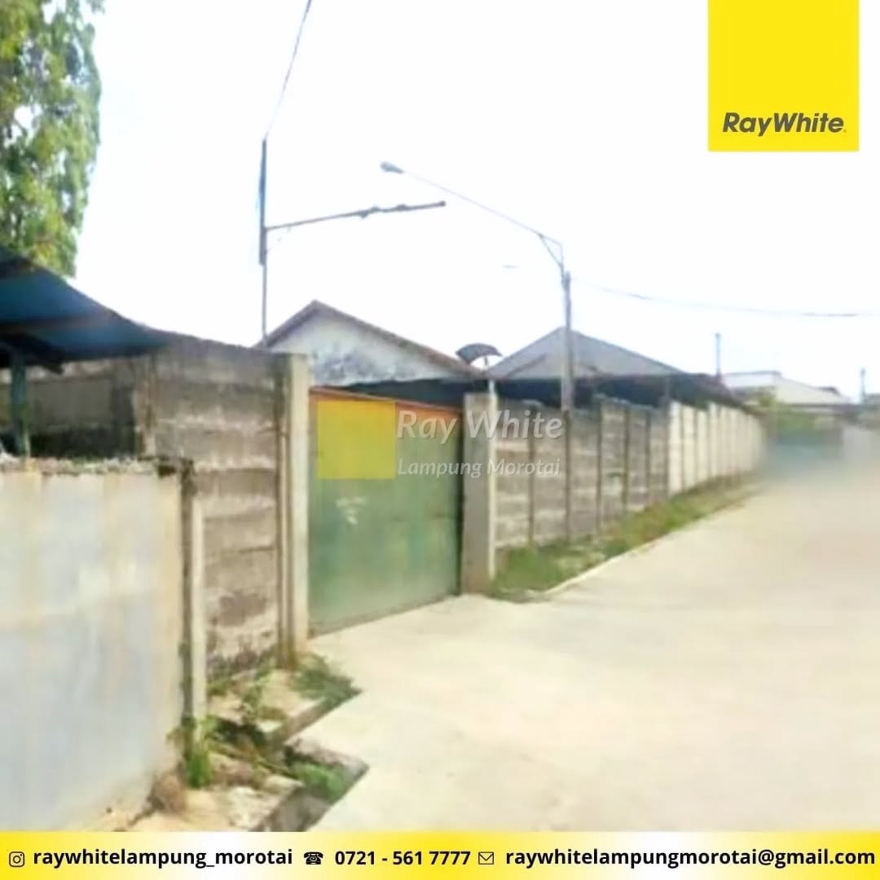 Dijual Tanah plus Gudang Luas 2000 di Kedamaian