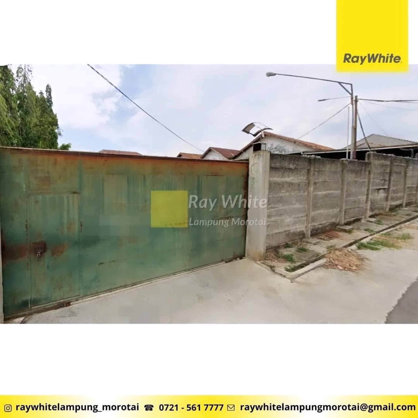 Dijual Tanah plus Gudang Luas 2000 di Kedamaian
