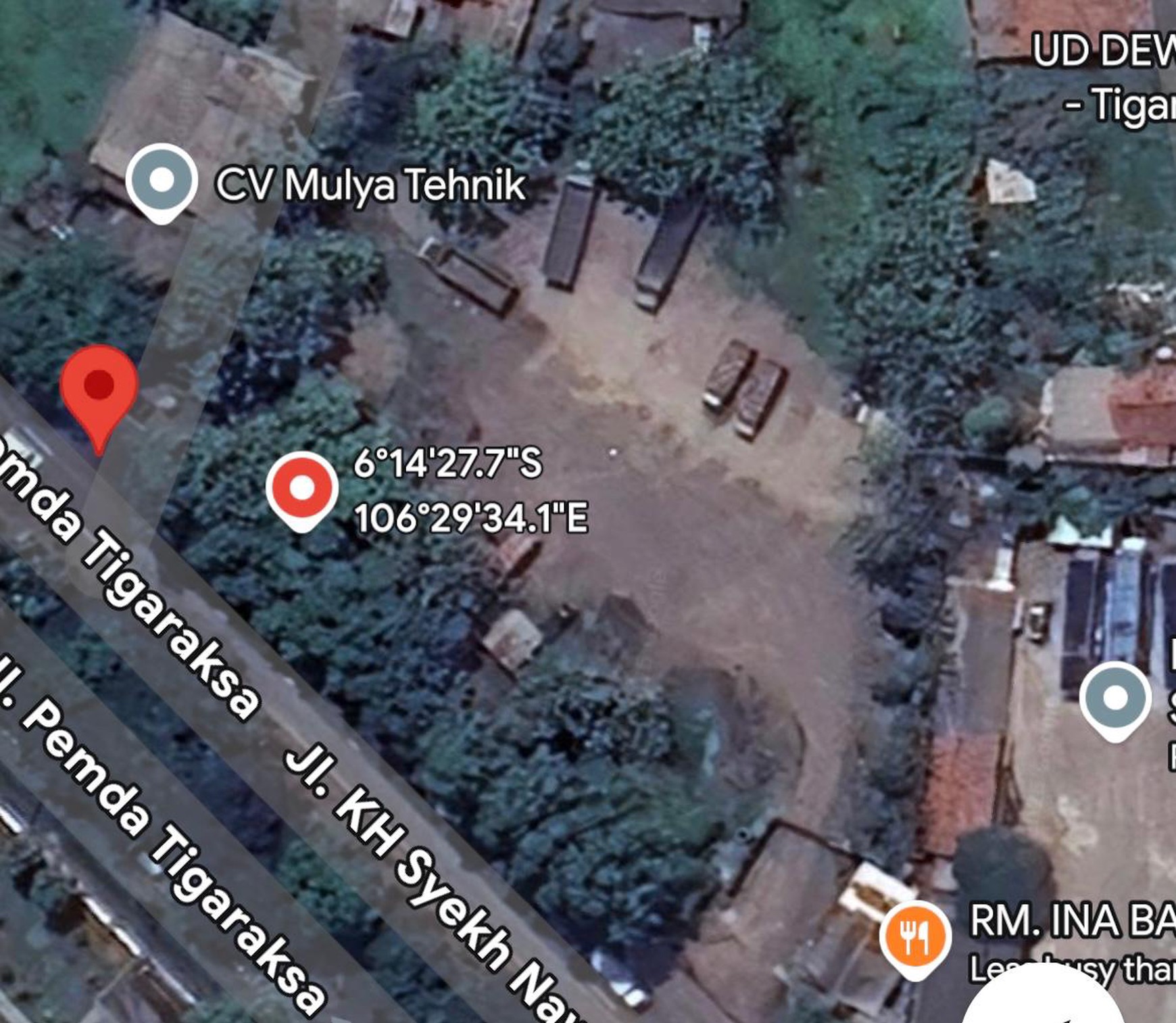 Tanah kosong di daerah Tigaraksa dekat kantor kecamatan Cikupa