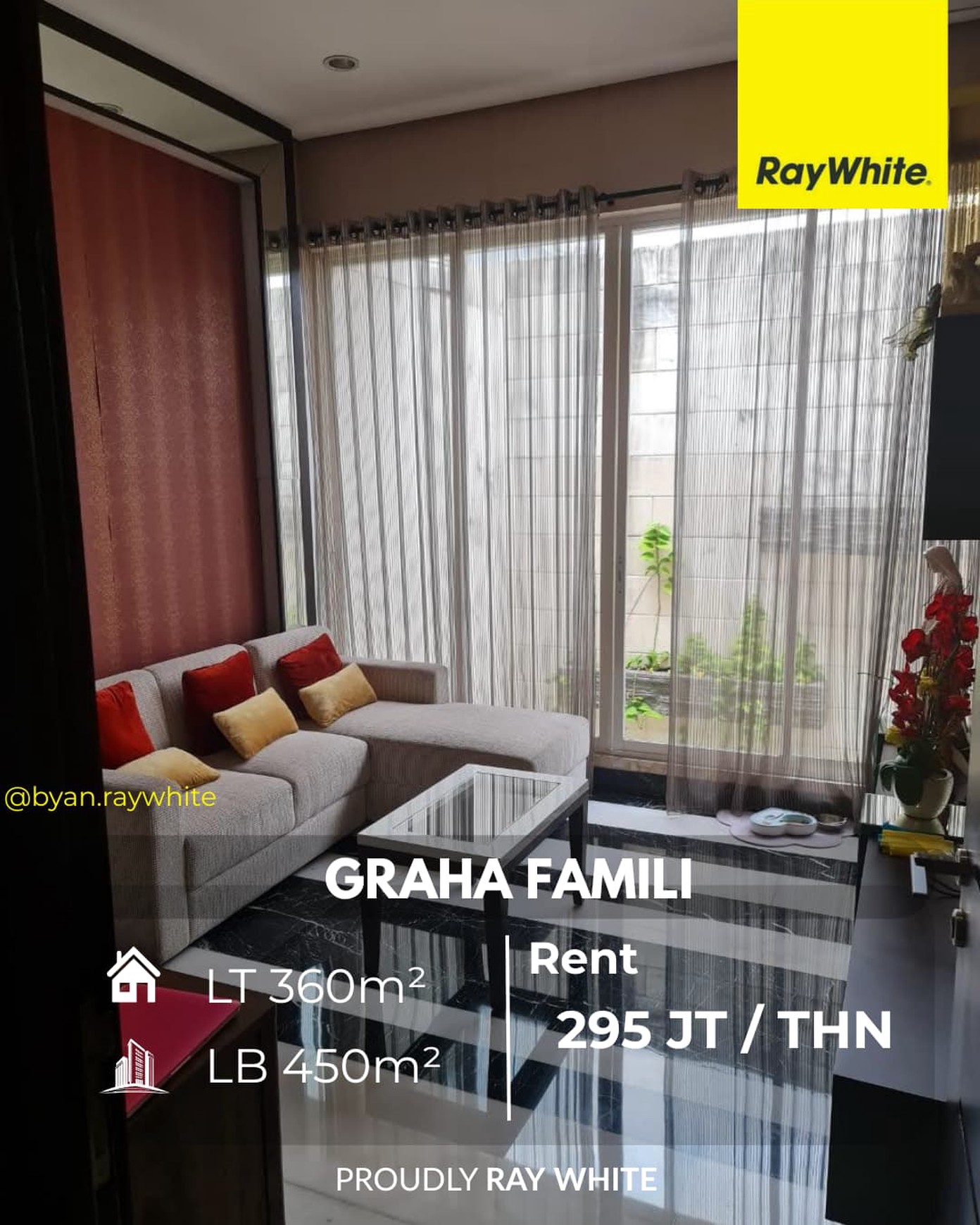 DISEWA RUMAH FULL FURNISHED - GRAHA FAMILI