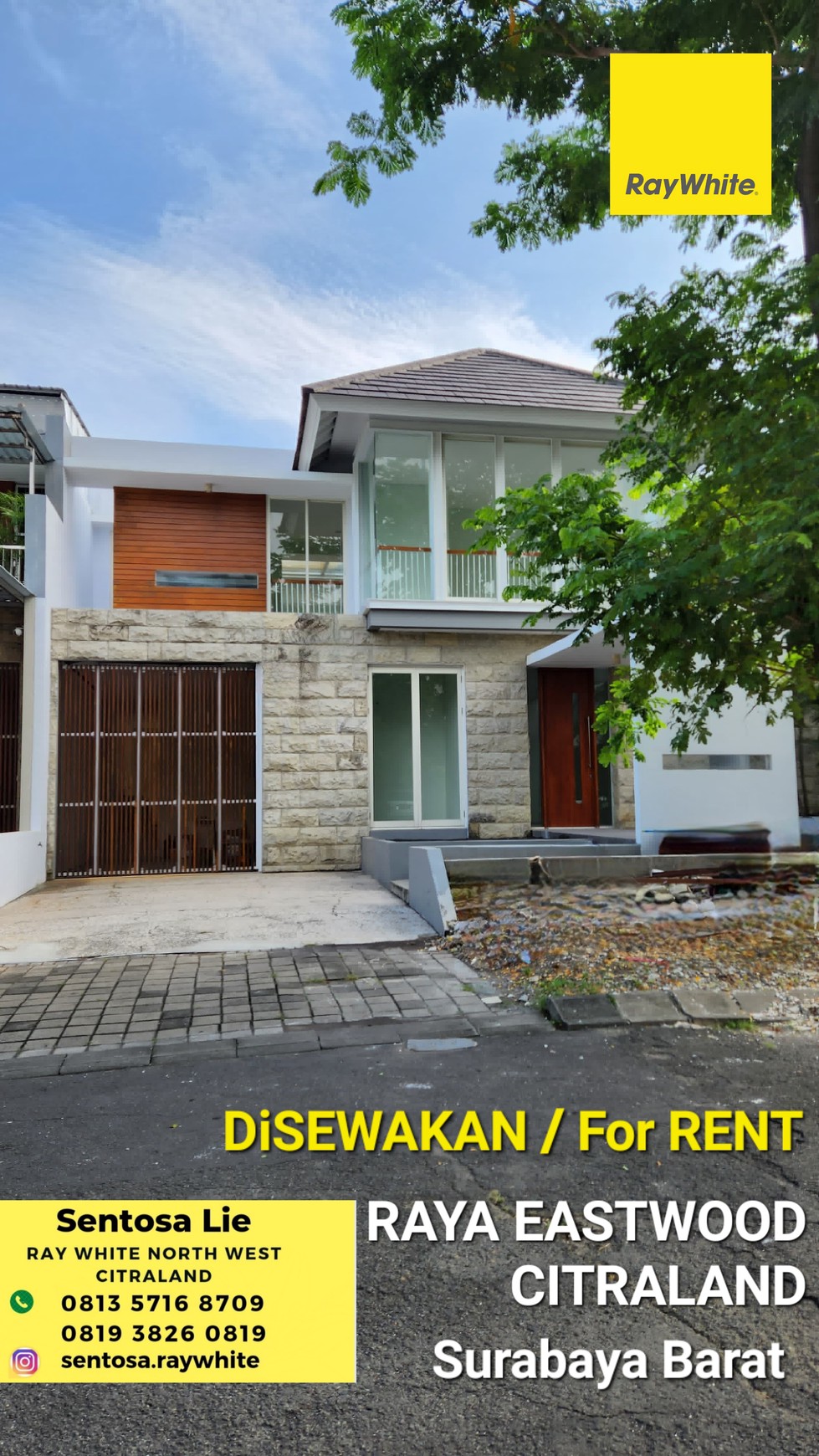 Disewakan Rumah Raya Eastwood Citraland Surabaya Dekat Uc, Fresh Market Citraland, Hokky Buah