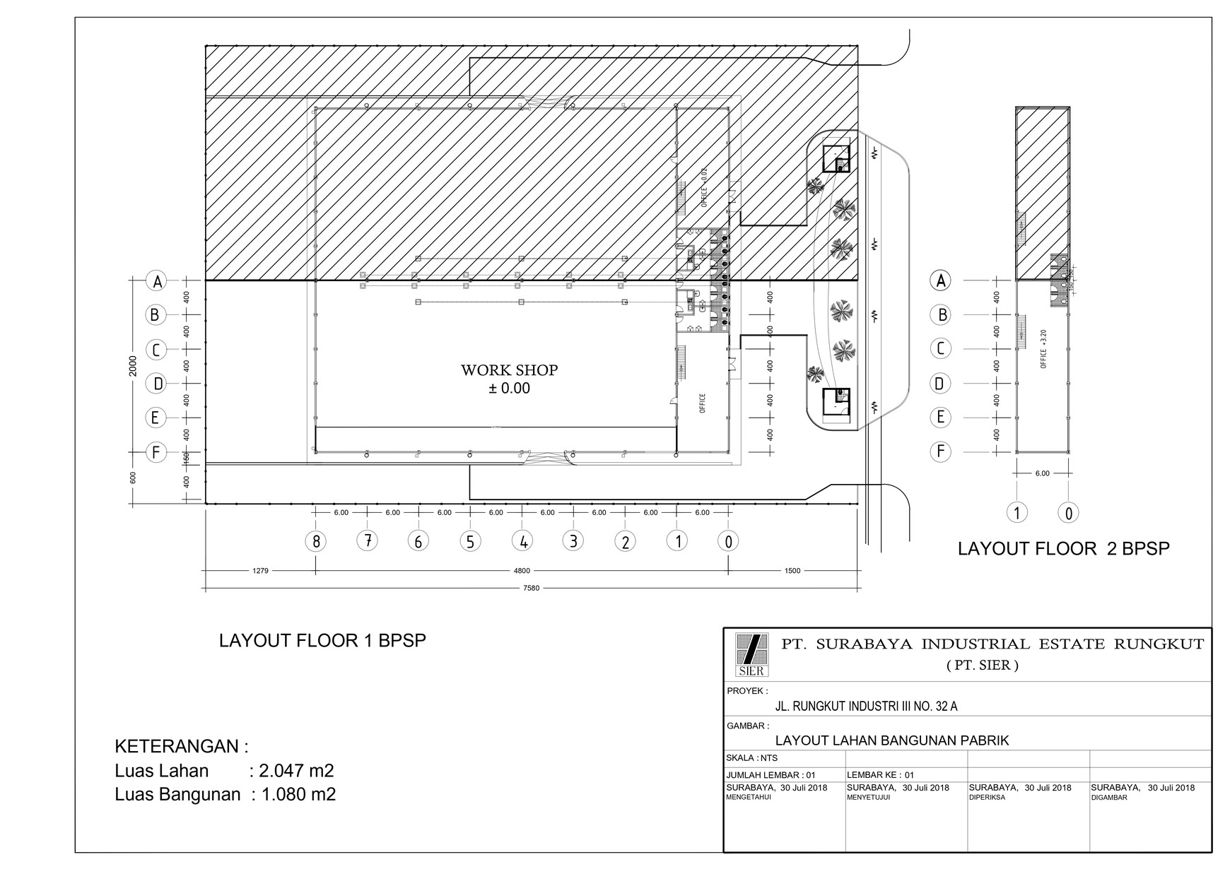 Disewakan Gudang/Pabrik JL. Rungkut Industri, Surabaya