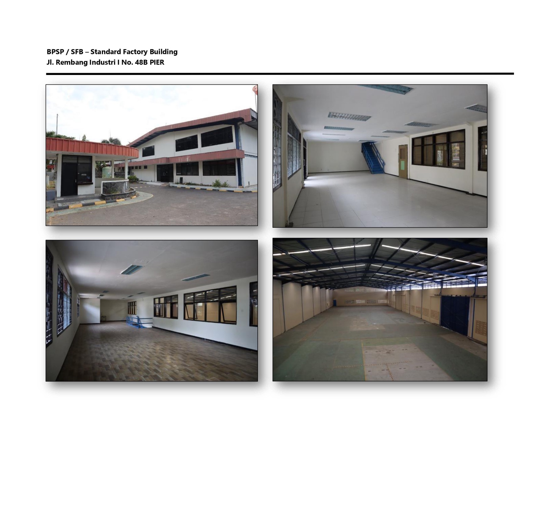 Disewakan Gudang/Pabrik Kawasan Industri PIER Pasuruan