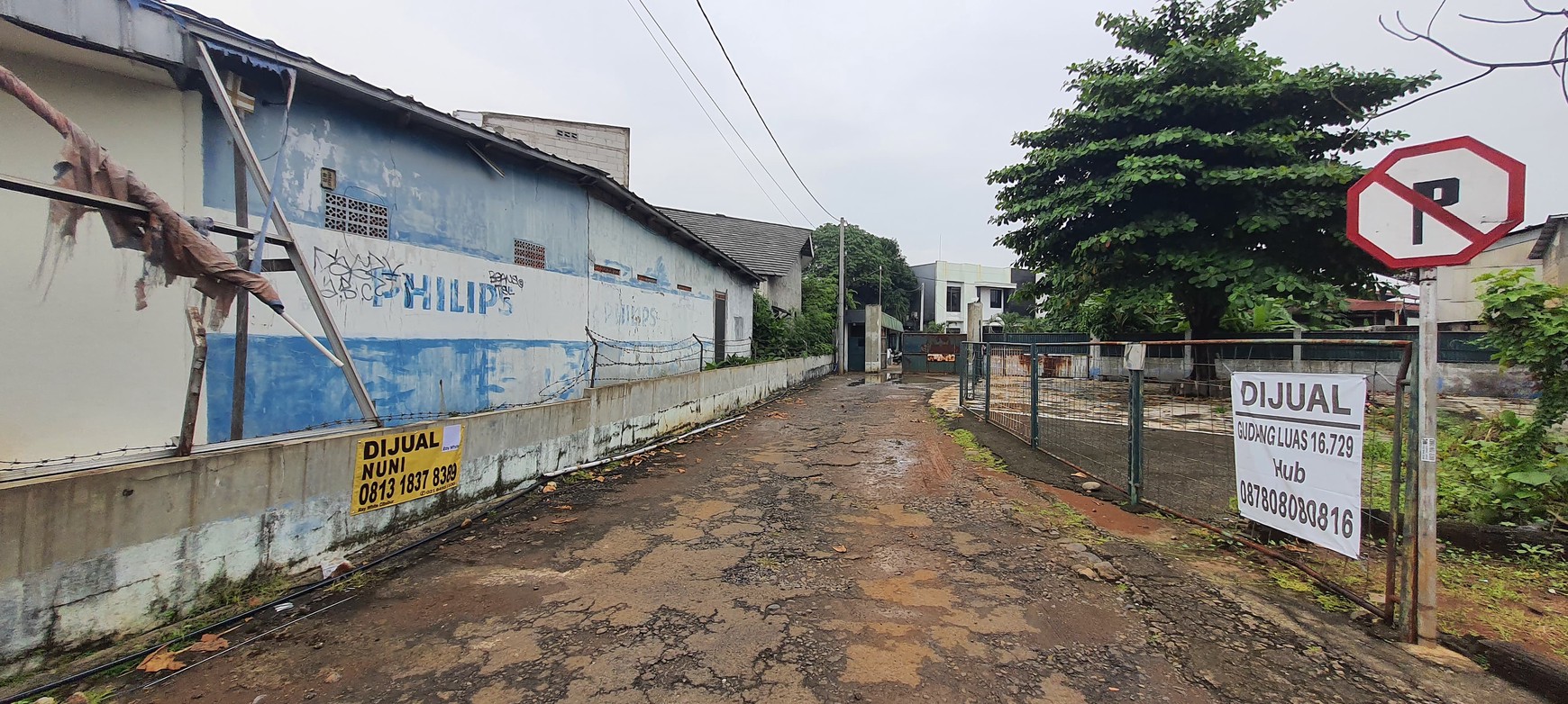 Ex Pabrik Gudang  Hanya Harga Tanah di Jl.Raya Thole Iskandar Sukmajaya Depok 