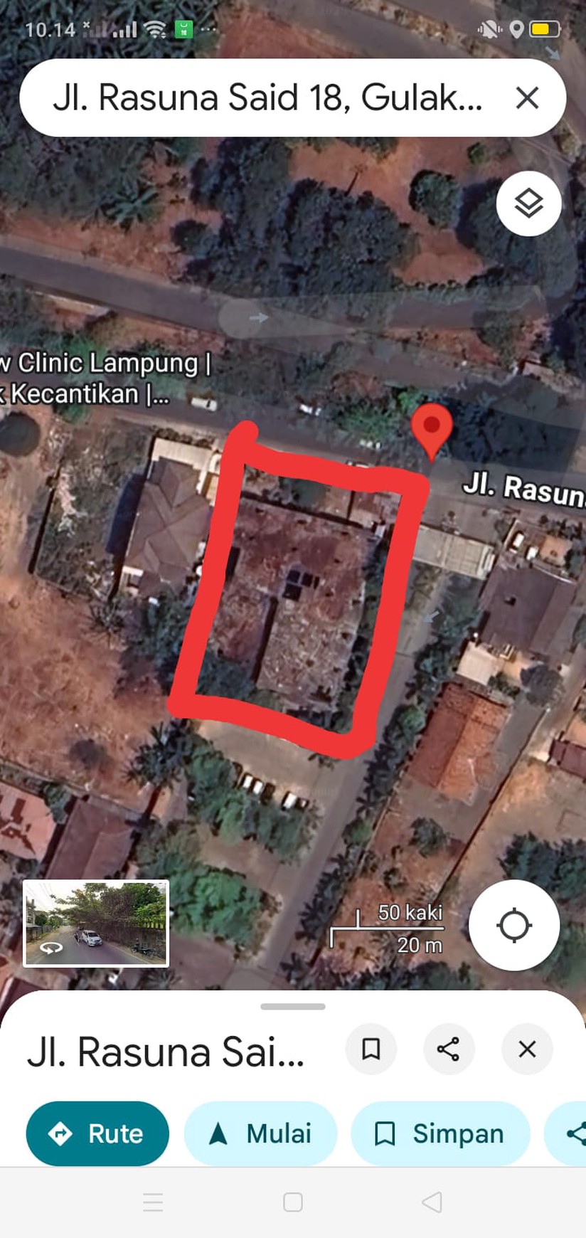 Tanah kosong dijalan Rasuna Said Kec. Gulak Galik Teluk Betung Utara Bandarlampung
